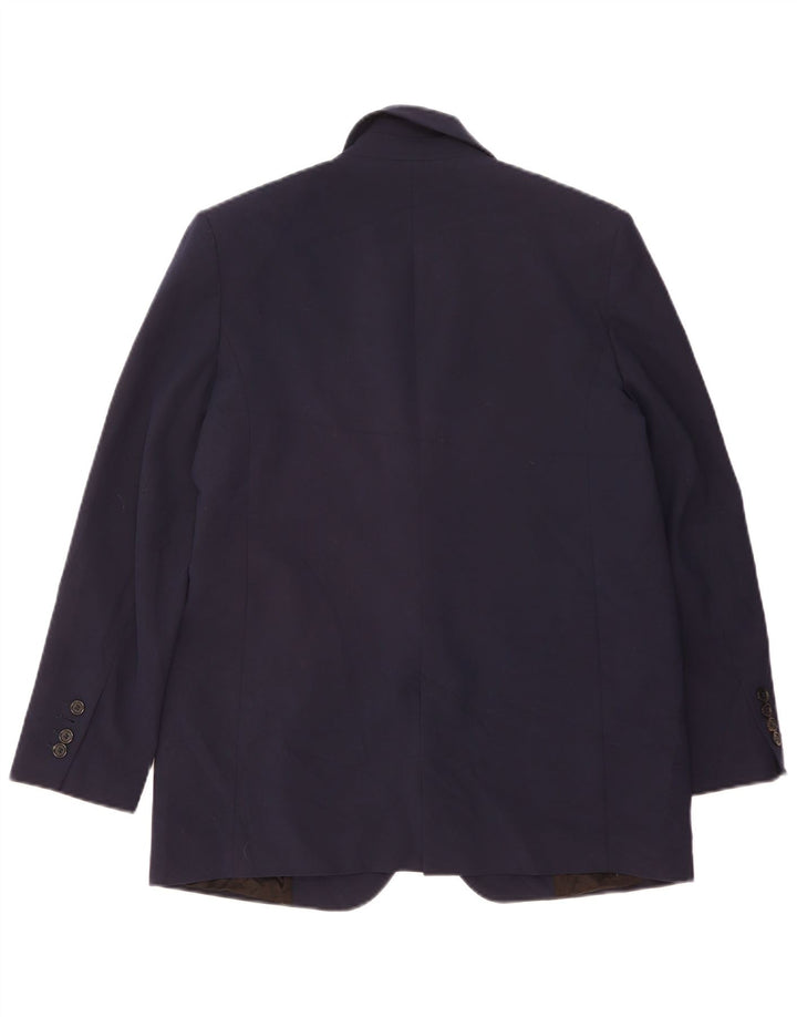 Blazer supradimensionat cu 1 nasture Zara pentru femei UK 10 Mic Bleumarin