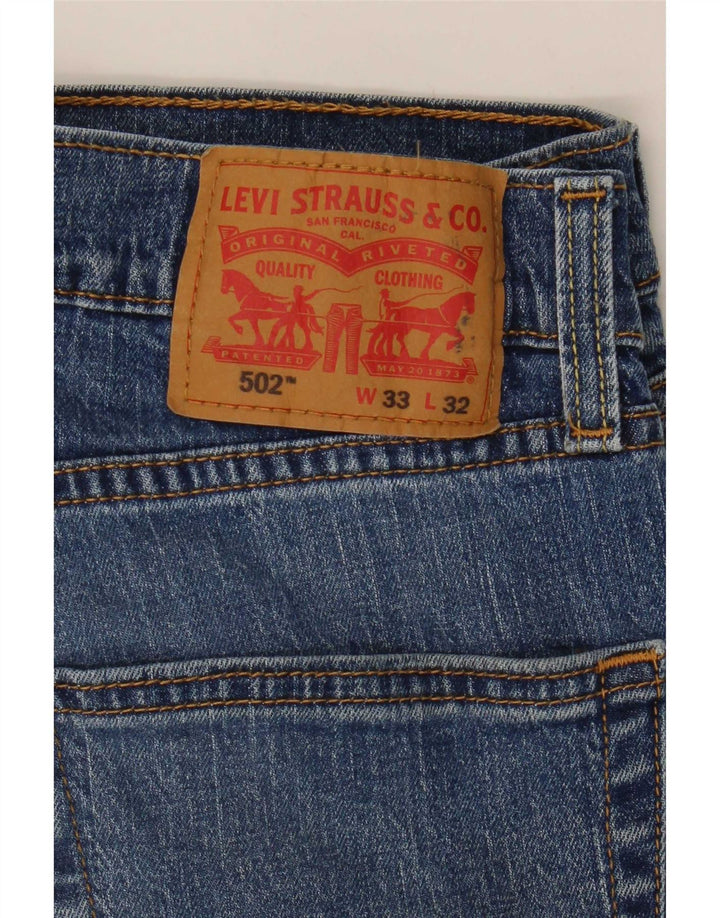 Levi's Mens 502 Tapered Jeans W33 L32 Blue Cotton