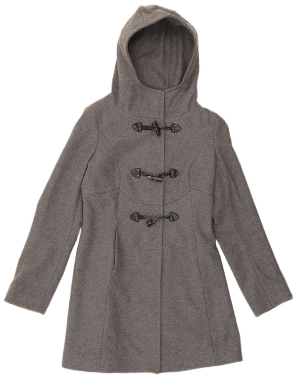Benetton Trenca Con Capucha IT 40 Small Gris Lana
