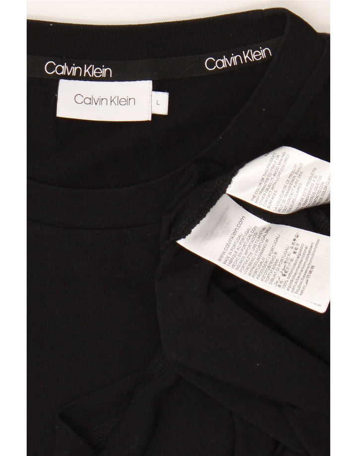 Calvin Klein Mens T-Shirt Top Large Black Cotton