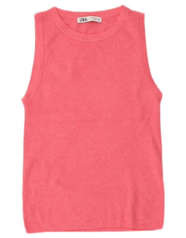 Zara Damevest Top UK 12 Medium Pink Modal