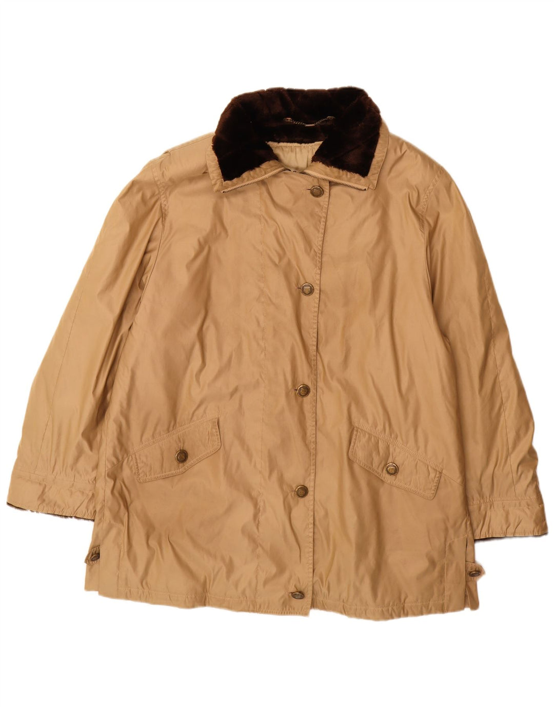 Giacca a vento oversize da donna Delmod UK 18 XL Poliestere beige