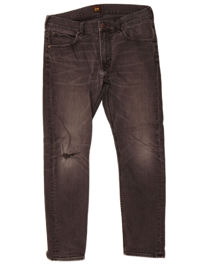 Lee Mens Luke Slim Jeans W32 L30 Grey Cotton