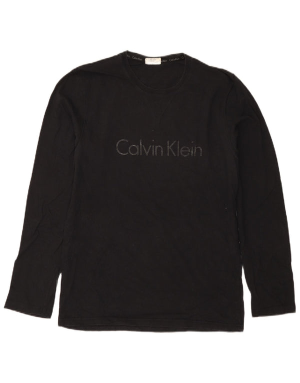 Calvin Klein Mens Graphic Top Long Sleeve Small Black