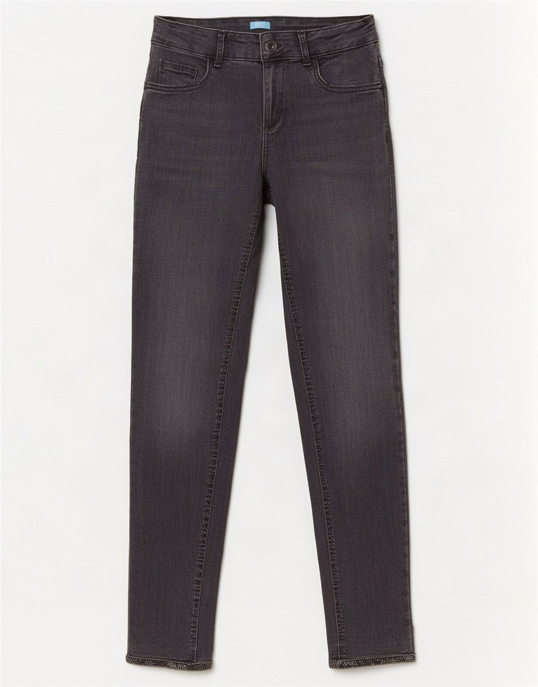 Blugi slim pentru femei Liu Jo W30 L28 bumbac gri