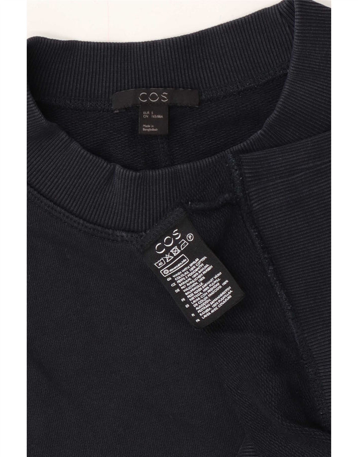 Cos Pulover supradimensionat pentru femei UK 10 Bumbac negru mic