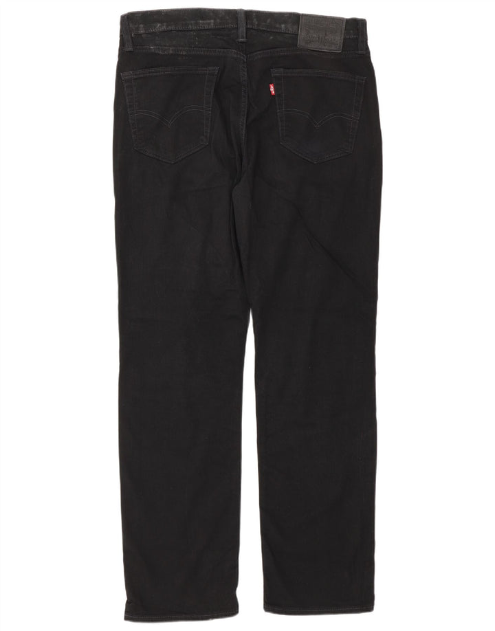 Levi's Mens 514 Straight Jeans W34 L32 Black Cotton