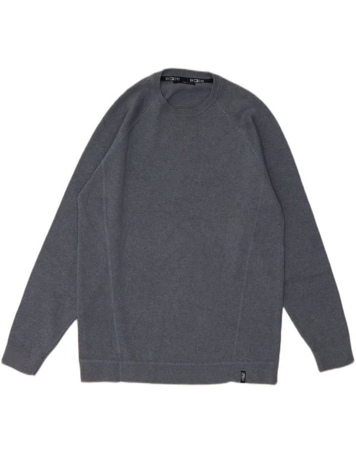 Maglione maglione girocollo da uomo Marks & Spencer blu Harbour blu medio