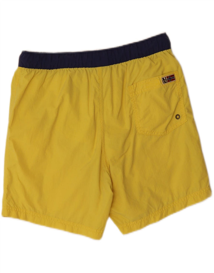 NAPAPIJRI Mens Graphic Swimming Shorts Medium  Yellow Polyester
