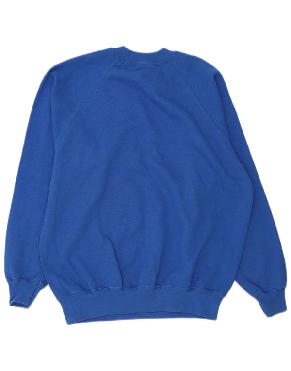 Felpa da uomo dalla vestibilità regolare di Fruit Of The Loom in cotone blu medio