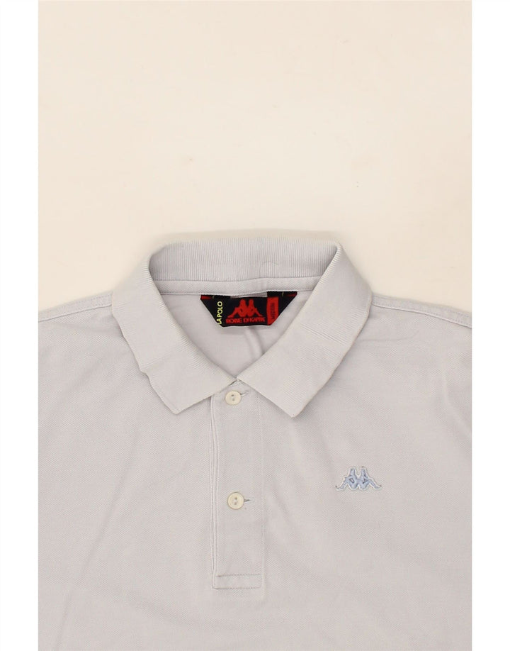 KAPPA Mens Polo Shirt Medium Grey Cotton Vintage Kappa and Second-Hand Kappa from Messina Hembry 