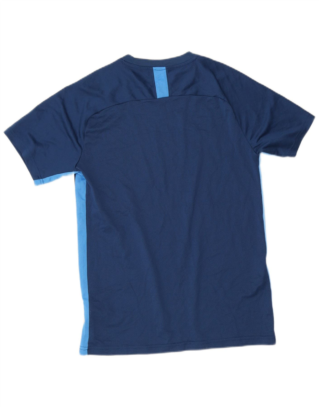 T-shirt Nike da uomo Dri Fit, top in poliestere color block medio blu navy