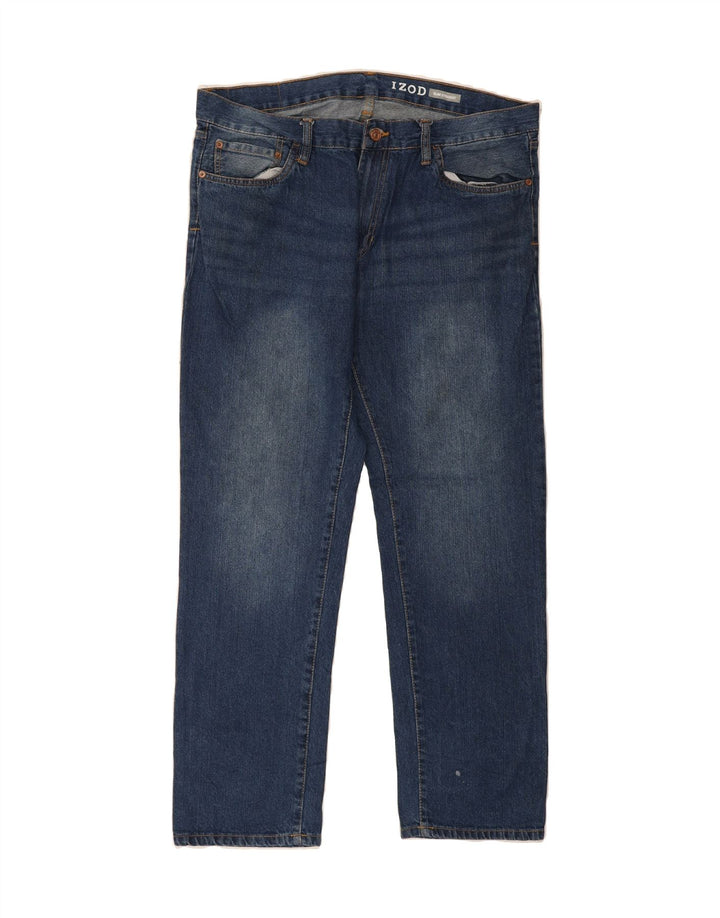 IZOD Mens Slim Straight Jeans W34 L32 Blue Cotton Vintage Izod and Second-Hand Izod from Messina Hembry 