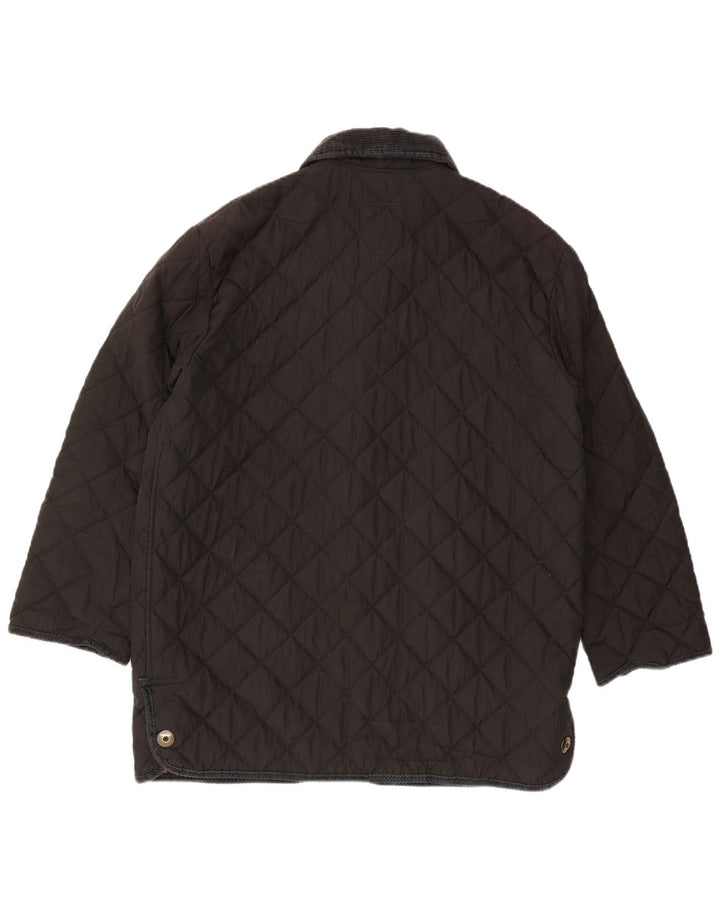 Giacca trapuntata vintage da donna IT 48 XL in cotone nero