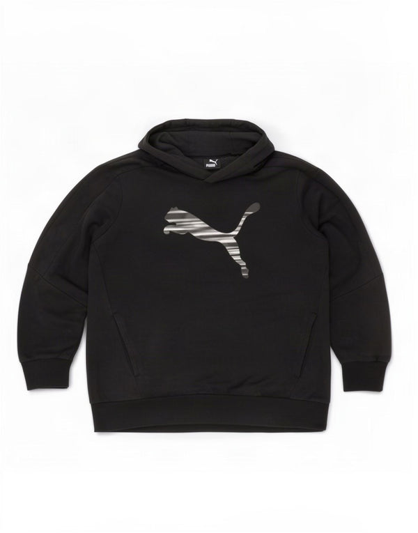 Ανδρικό γραφικό κουκούλα Puma, μικρό μαύρο βαμβακερό
