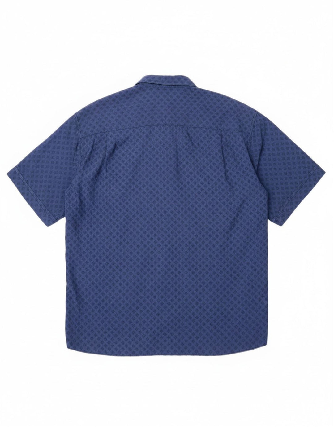 Raybest Mens Short Sleeve Shirt XL Navy Blue Geometric Viscose