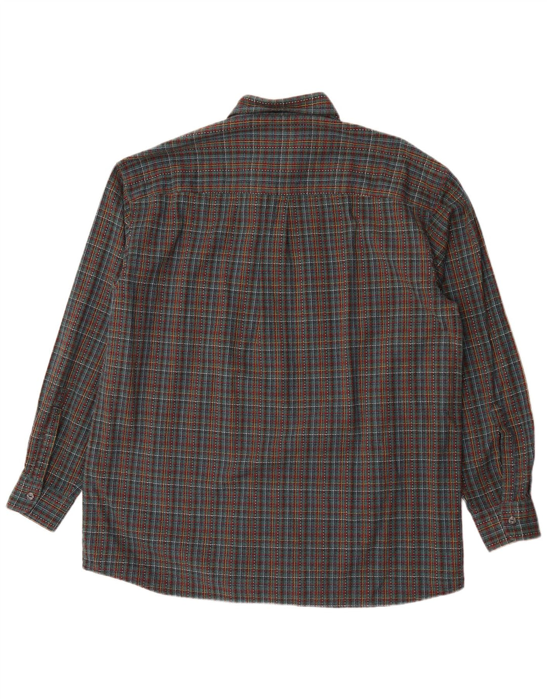 Leonardo Chemise en flanelle pour homme Taille 44 XL Vert à carreaux