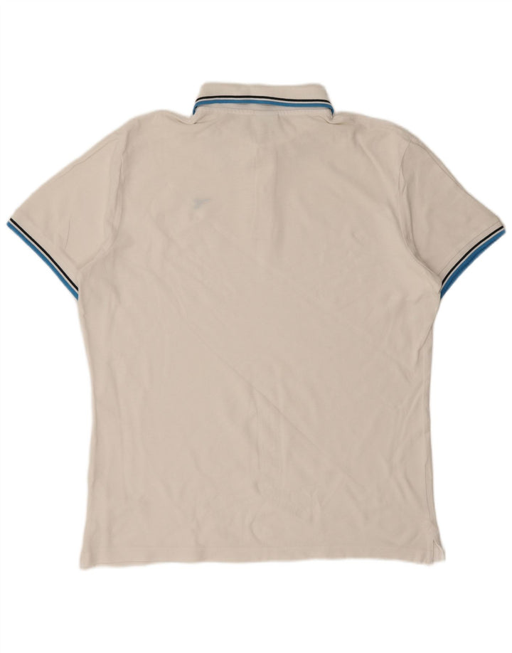 DIADORA Mens Polo Shirt XL White Cotton