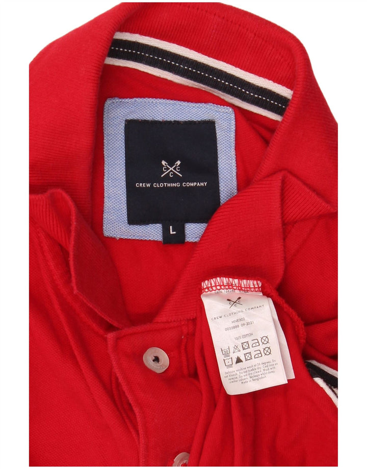Crew Clothing Mens Polo Shirt Large Red Cotton