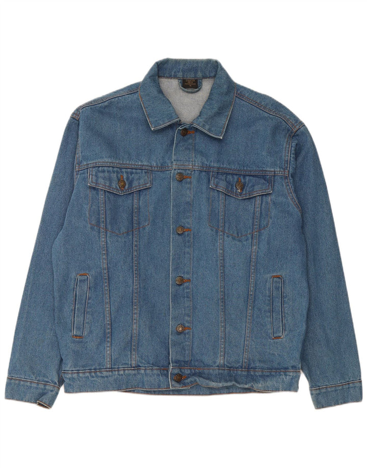 VINTAGE Mens Denim Jacket UK 38 Medium Blue Cotton