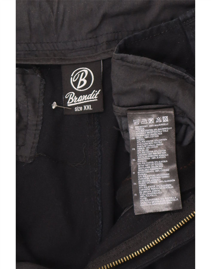 Brandit Mens Cargo Shorts 2XL W42 Black Cotton