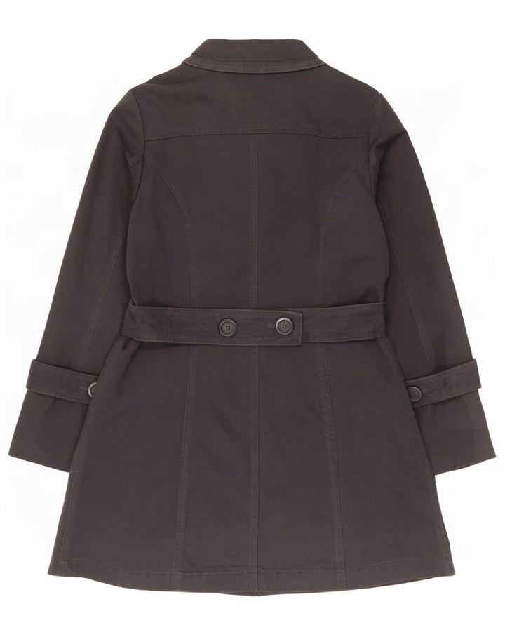 White Stuff Womens Overcoat UK 12 Medium Grey Cotton