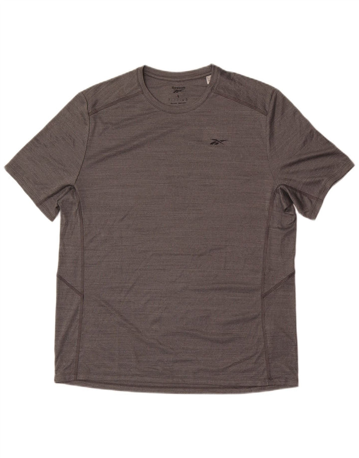 Camiseta Reebok Hombre Top Grande Gris Poliéster