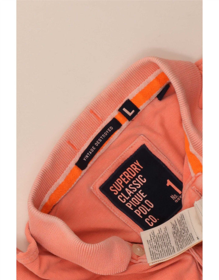 Superdry Polo Homme Grand Rose Coton