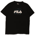 Fila Herre Grafisk T-Shirt Top Medium Sort Bomuld