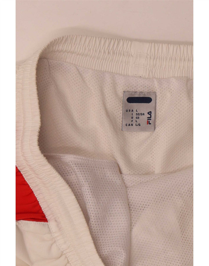 Fila Mens Sport Shorts Large White Colourblock Polyester