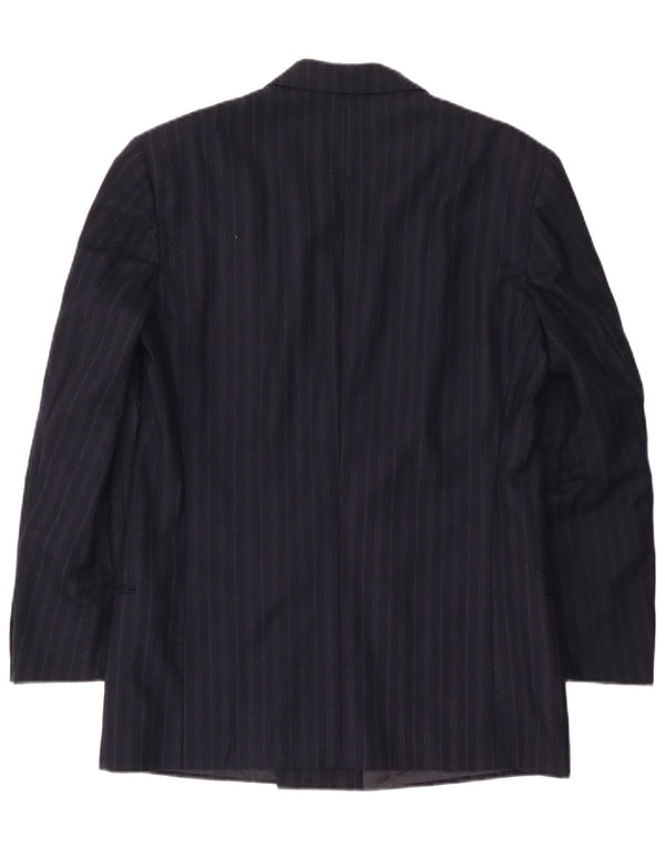 Jaqueta Blazer Masculina Giorgio Armani UK 38 Médio Azul Marinho Risca de Giz