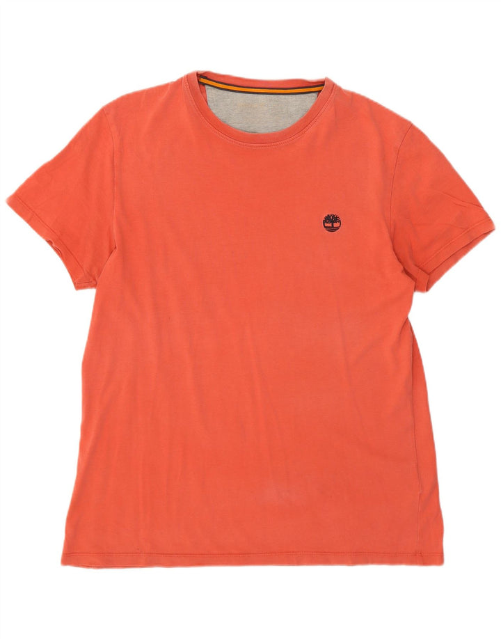 Timberland Mens Slim Fit T-Shirt Top Medium Orange