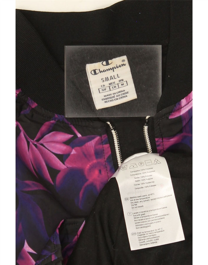 Champion Womens træningsdragt Topjakke UK 10 Small Purple Floral Polyester