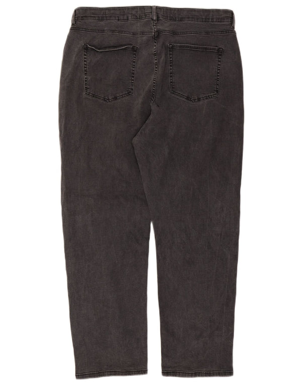 Marks & Spencer Dame Per Una Straight Jeans UK 20 2XL W40 L28 Sort