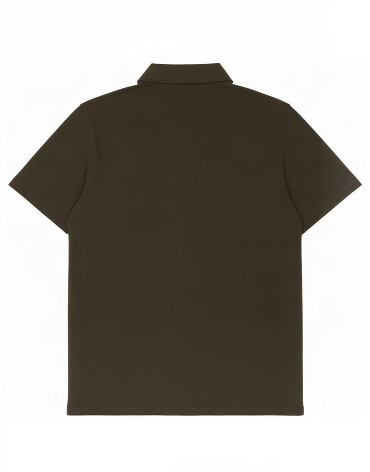 All Saints Mens Polo Shirt Large Khaki Cotton