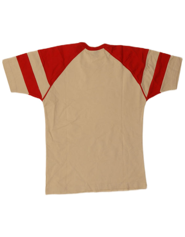 Champion Boys Graphic T-Shirt Top 11-12 Years Beige Colourblock Cotton
