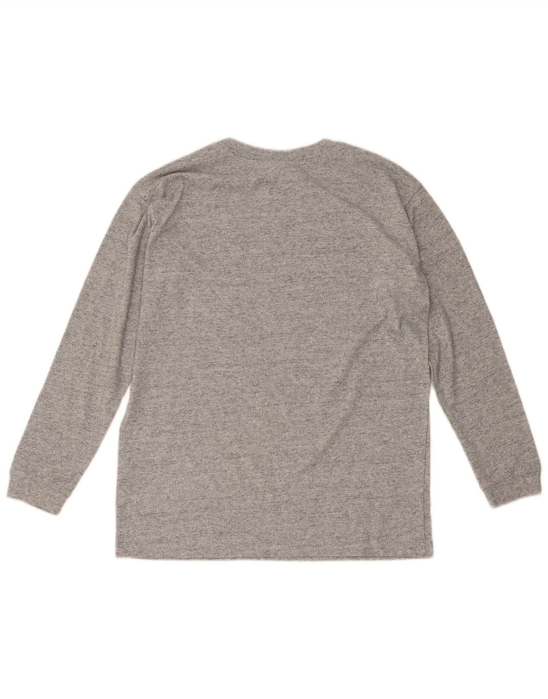 Champion Mens Graphic Top Long Sleeve Small Grey Flecked Cotton