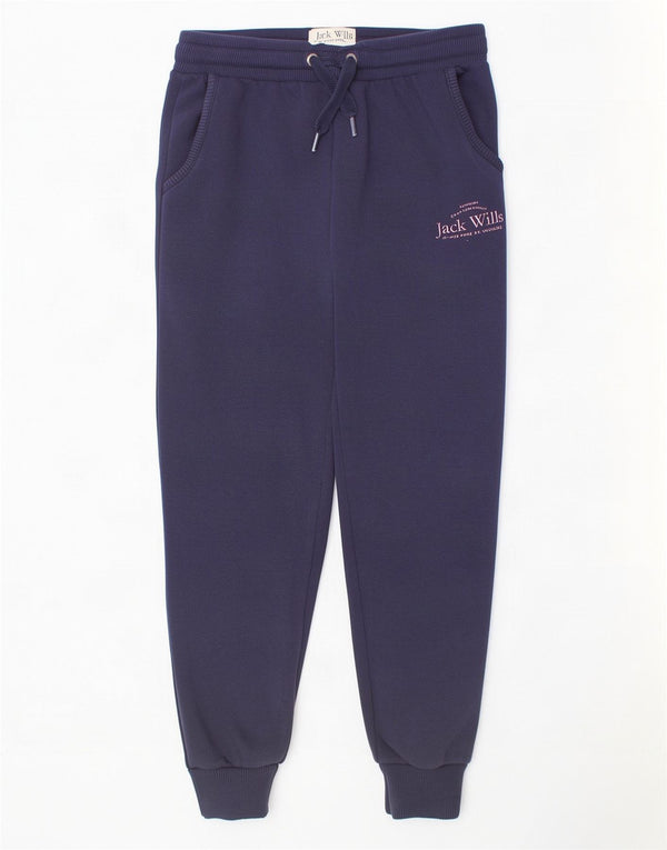 Jack Wills Meninas Calças de treino estampadas Joggers 8-9 anos Azul marinho