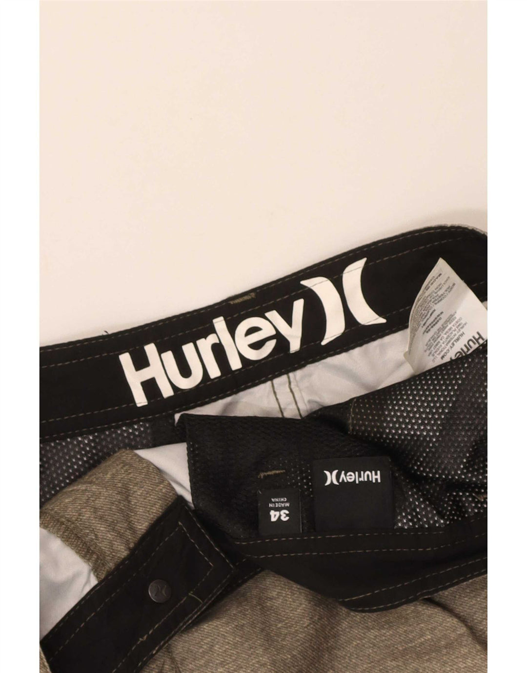 Męskie spodenki chino Hurley W34, duży, khaki, poliester
