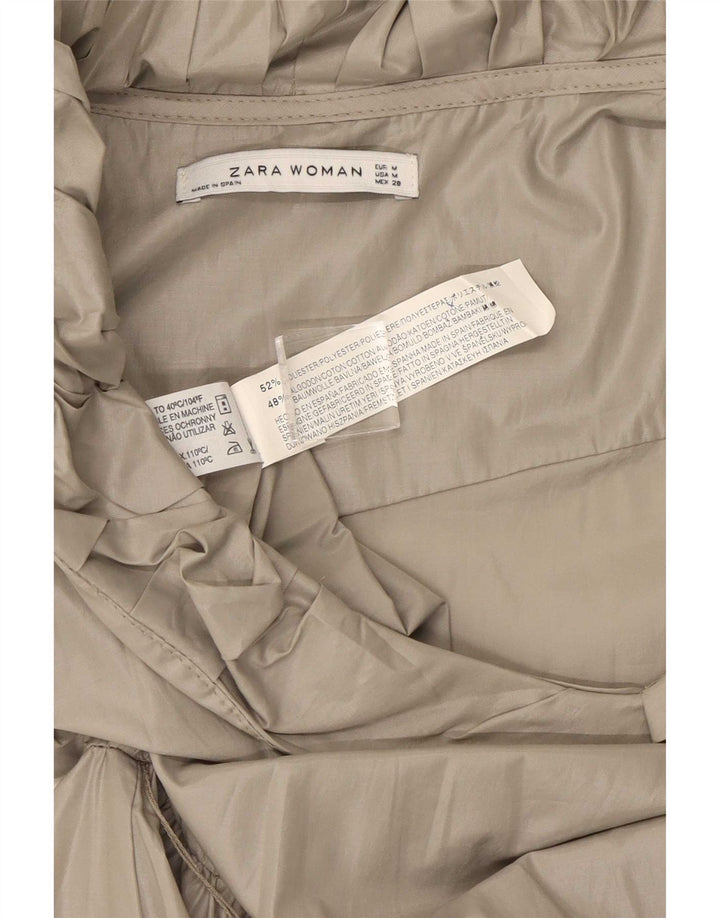 Abito a trapezio da donna Zara UK 12 Poliestere grigio medio