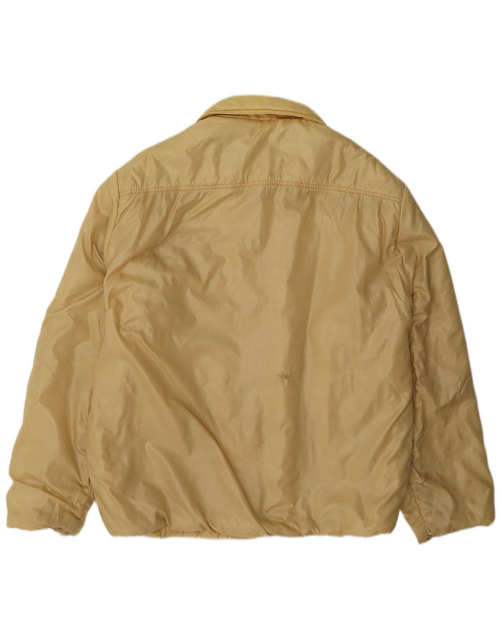 vintage Homme Réversible Bomber Jacket UK 36 Petit Beige