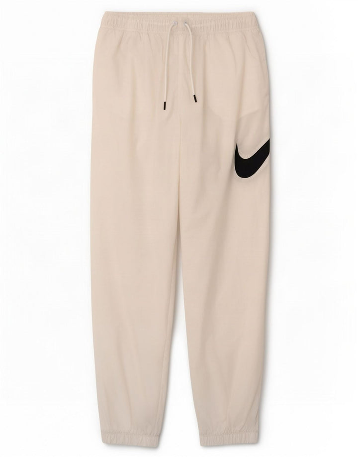Nike Womens Graphic Tracksuit Trousers Joggers UK 12 Medium White