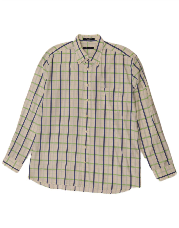 GANT Mens Regular Fit Shirt XL White Check Cotton