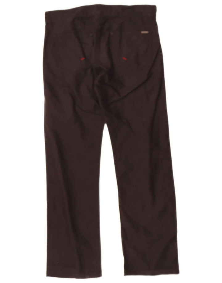 Calça feminina reta GUESS W32 L32 algodão preto