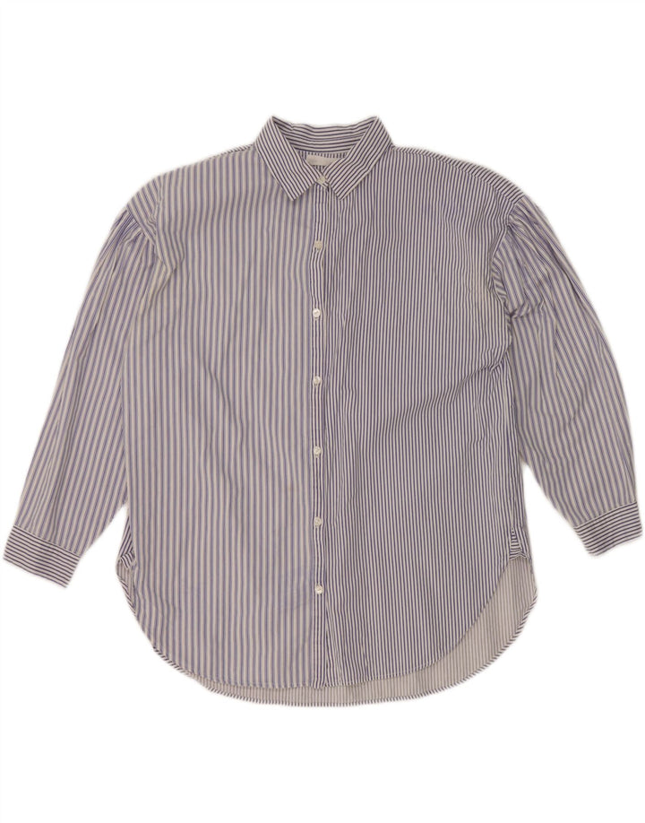 ZARA Girls Shirt 13-14 Years Blue Striped Vintage Zara and Second-Hand Zara from Messina Hembry 