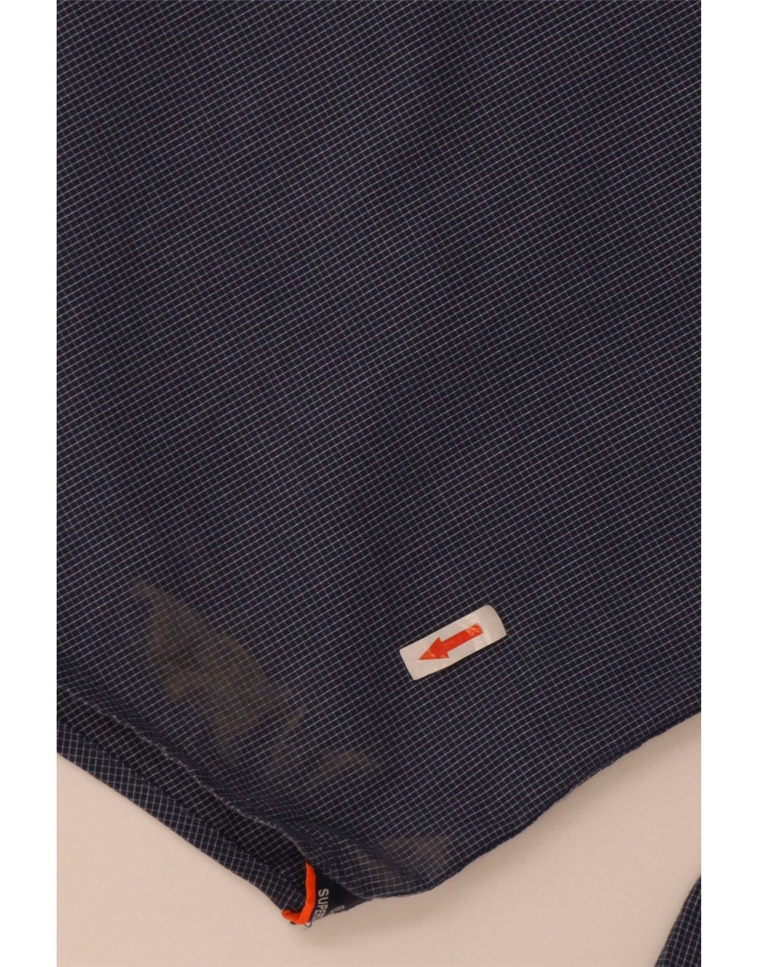 Camicia da uomo Regular Fit Superdry 2XL in cotone a quadri blu