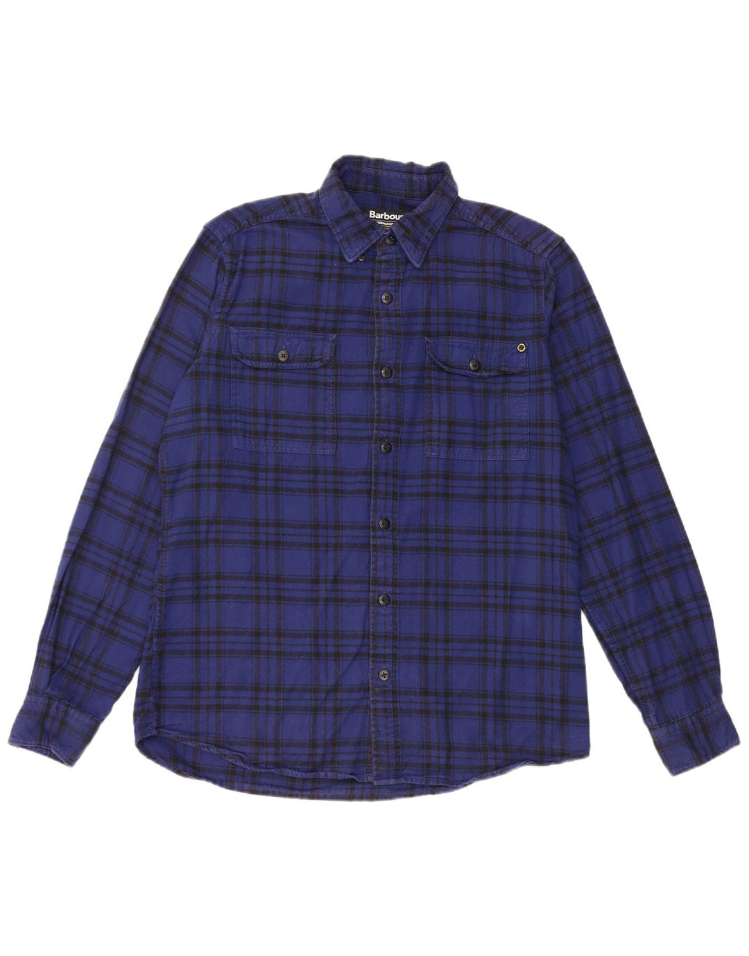 Ανδρικό φανελένιο πουκάμισο Barbour, μεσαίο μπλε βαμβακερό