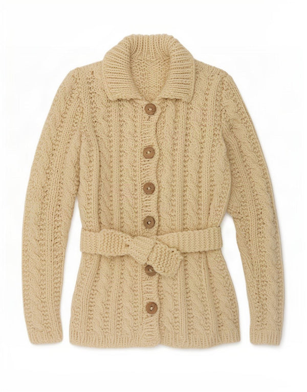 Vintage Womens Cardigan Sweater UK 12 Medium Off White