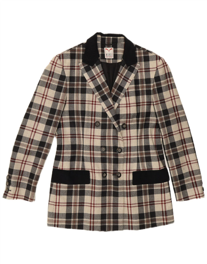Mondi Zweireihiger Blazer für Damen, EU 38, Mittelbeige kariert