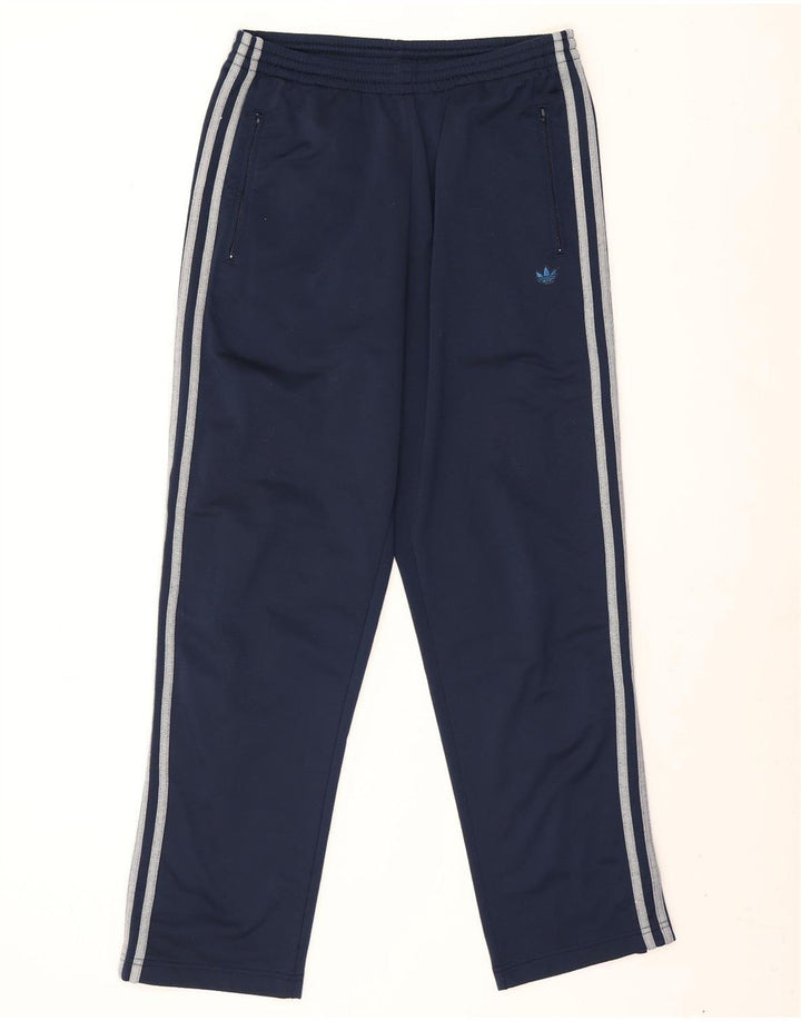 Adidas Mens Tracksuit Trousers Medium Navy Blue Polyester